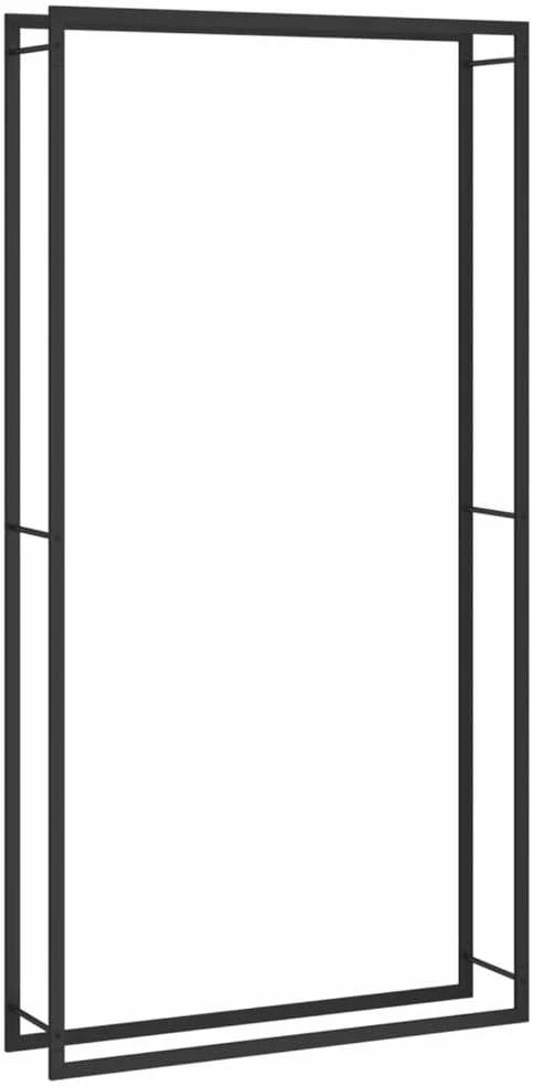 Stovas malkoms, matinės juodos spalvos, 110x28x214cm, plienas