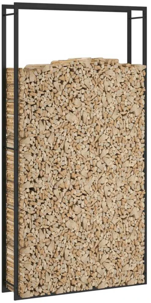 Stovas malkoms, matinės juodos spalvos, 110x28x214cm, plienas