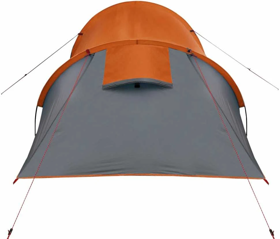 Stovyklavimo palapinė, oranžinė, trivietė, tunelinė