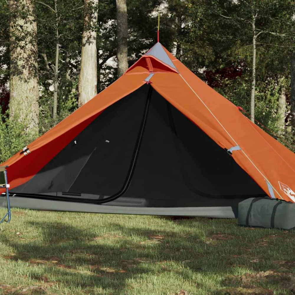 Stovyklavimo palapinė, oranžinė, vienvietė, tipi dizaino