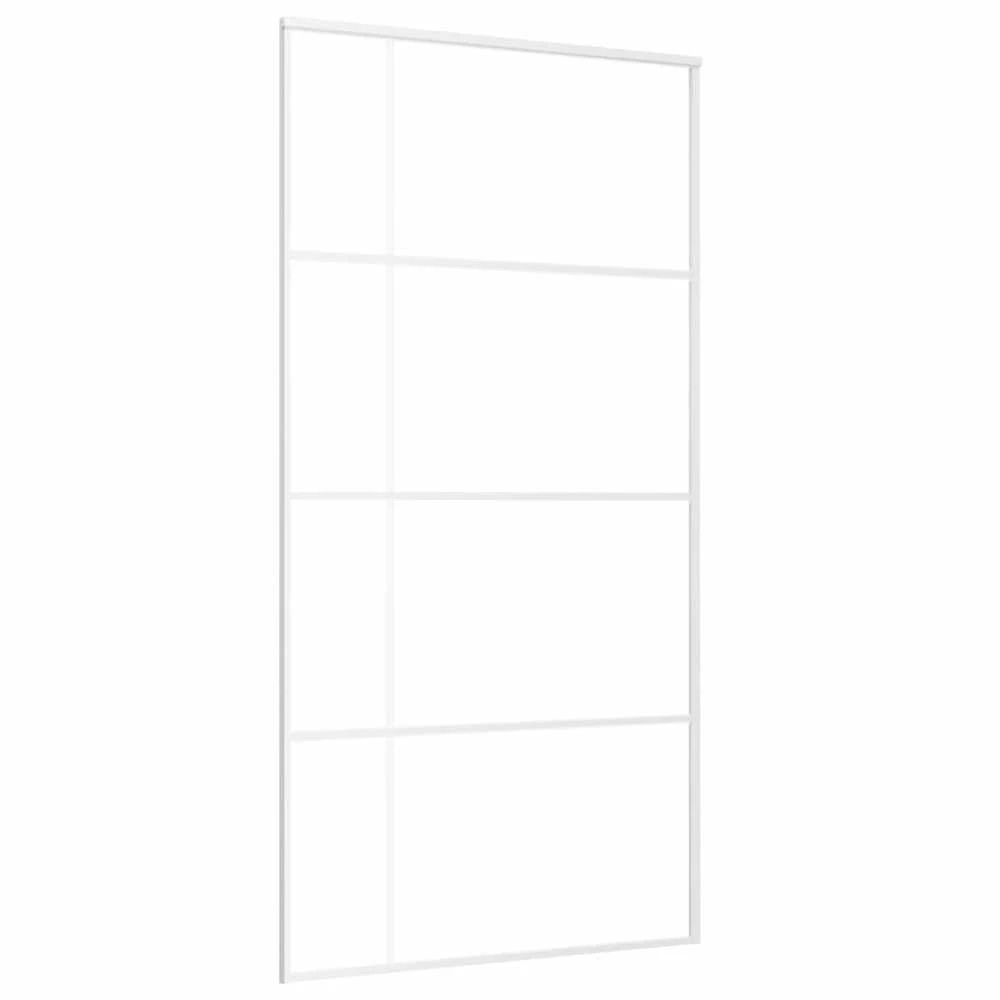 Stumdomos durys, baltos, 102,5x205cm, ESG stiklas ir aliuminis