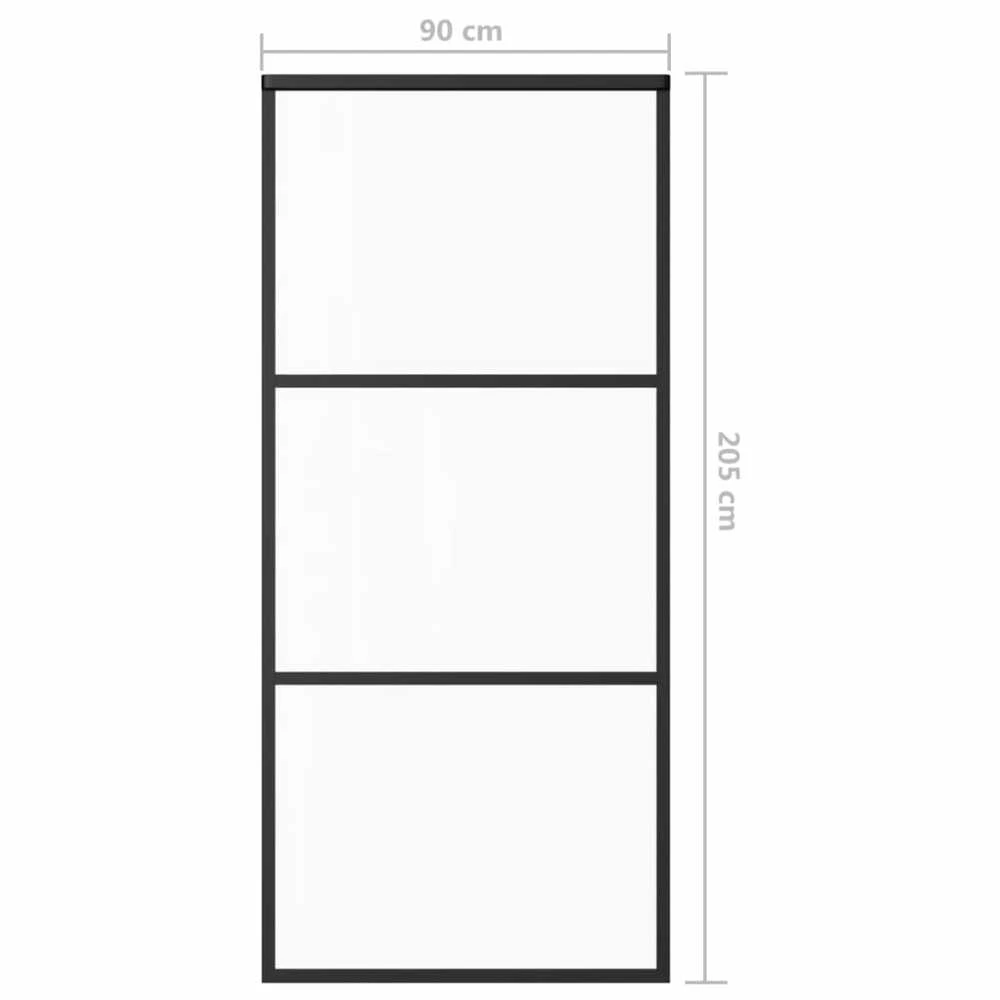 Stumdomos durys su įrangos rinkiniu, 90x205cm, ESG ir aliuminis