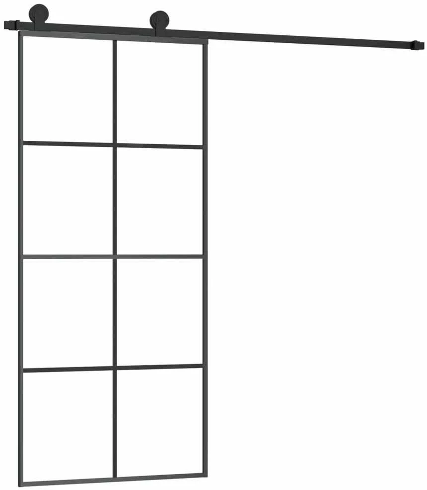 Stumdomos durys su įrangos rinkiniu, 90x205cm, ESG ir aliuminis