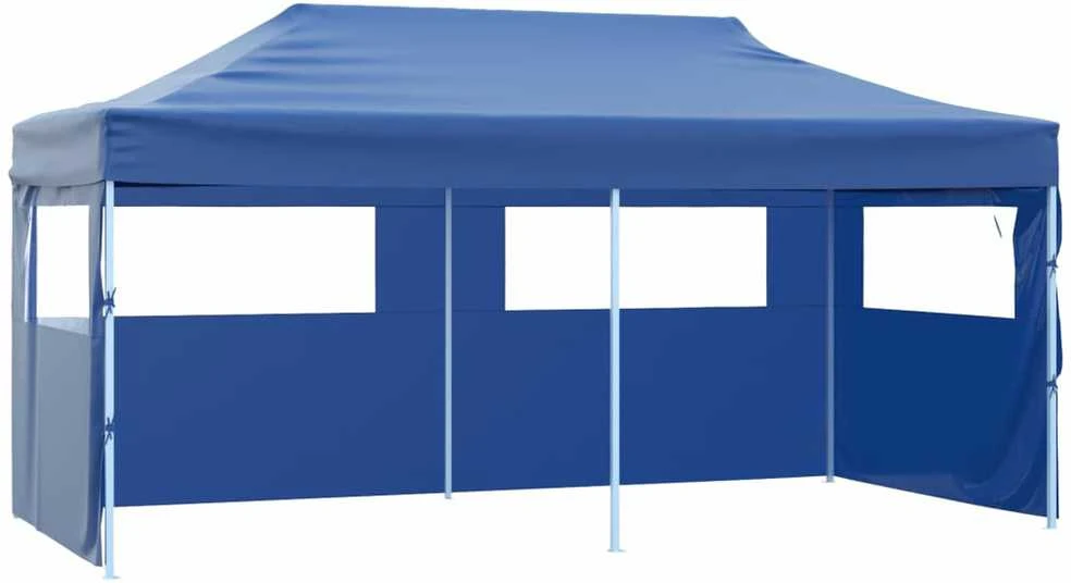 Sulankstoma proginė palapinė 3 x 6 m, mėlyna