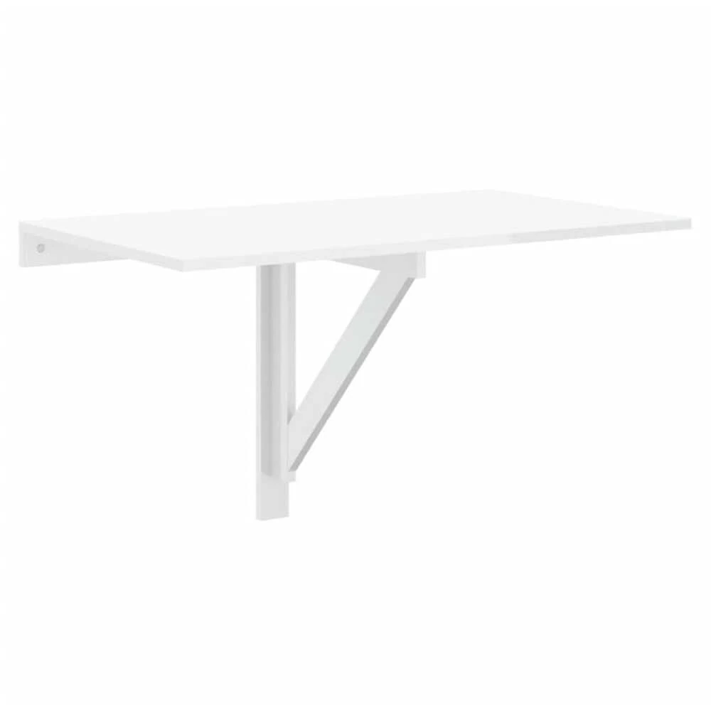 Sulankstomas sieninis staliukas, baltas, 100x60x56cm, mediena