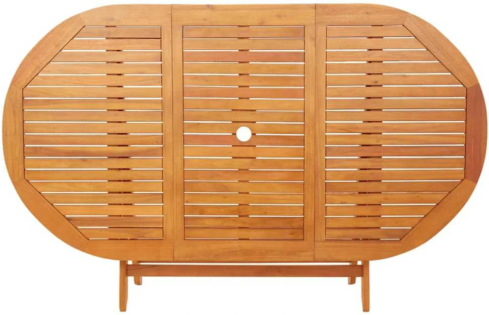 Sulankstomas sodo stalas, 160x85x75cm, eukalipto masyvas
