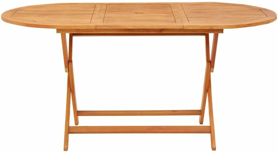 Sulankstomas sodo stalas, 160x85x75cm, eukalipto masyvas