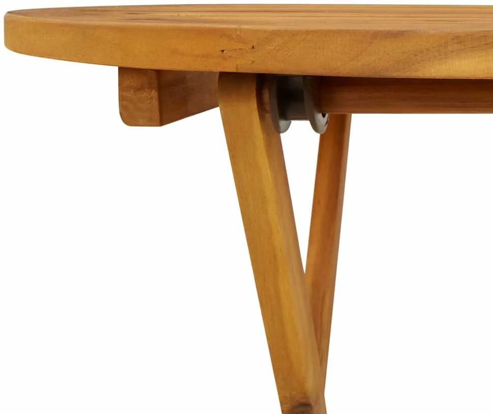 Sulankstomas sodo stalas, 70cm, akacijos medienos masyvas