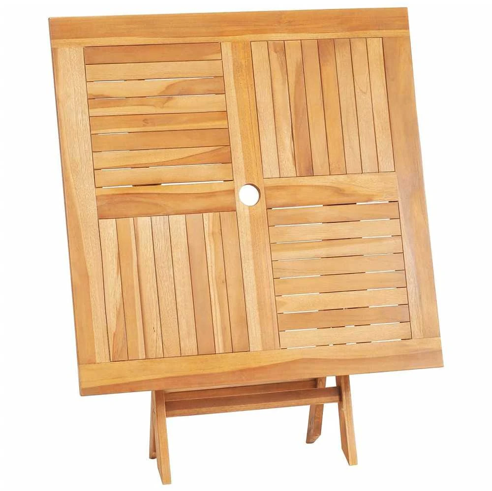 Sulankstomas sodo stalas, 85x85x76cm, tikmedžio masyvas