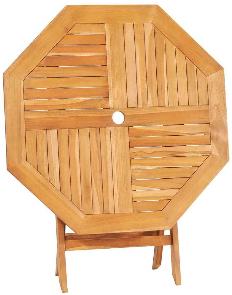 Sulankstomas sodo stalas, 85x85x76cm, tikmedžio masyvas