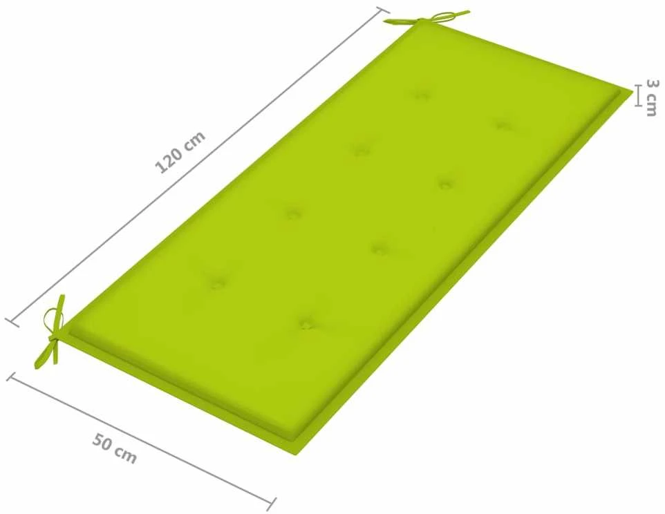 Sulankstomas sodo suoliukas su pagalvėle, 118cm, bambukas