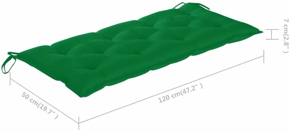 Sulankstomas sodo suoliukas su pagalvėle, 118cm, bambukas