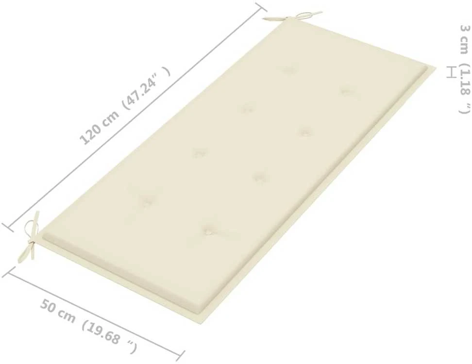 Sulankstomas sodo suoliukas su pagalvėle, 118cm, bambukas