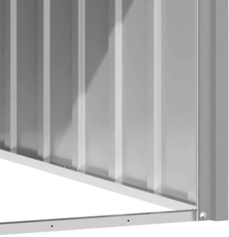 Šuns būda, pilka, 116,5x153x81,5cm, galvanizuotas plienas