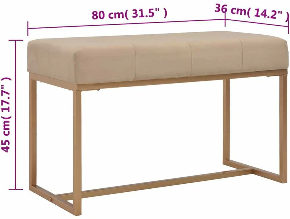 Suoliukas, 80cm, smėlio sp., aksomas