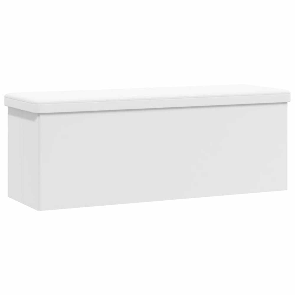 Suoliukas-daiktadėžė, baltas spalvos, PVC, sulankstomas