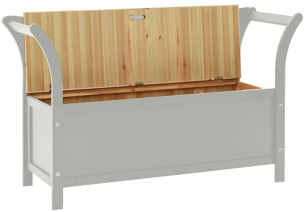 Suoliukas, pilkos spalvos, 107x45x75,5cm, eglės masyvas