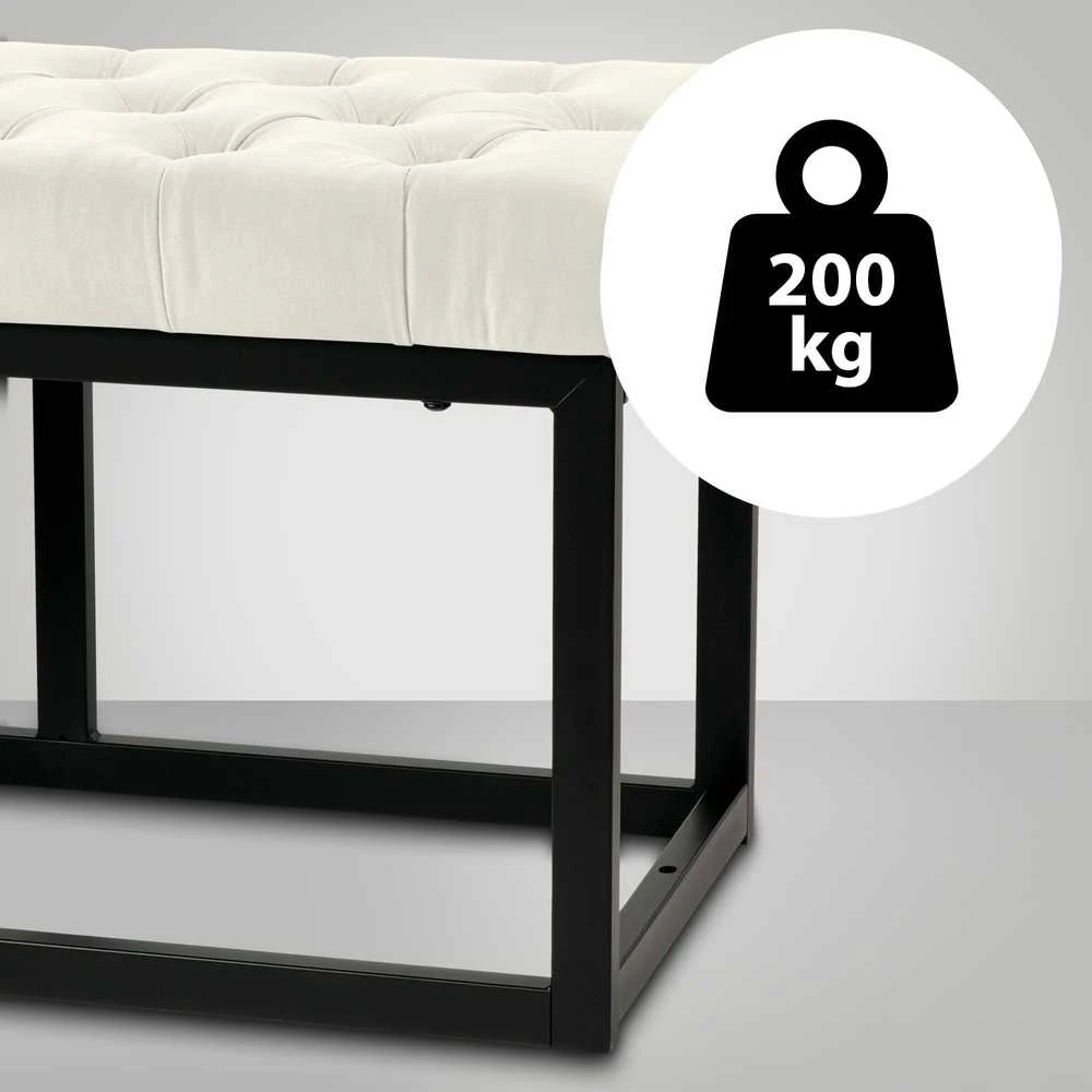 Mville Suoliukas Polson, aksominis, juodas, 150 cm