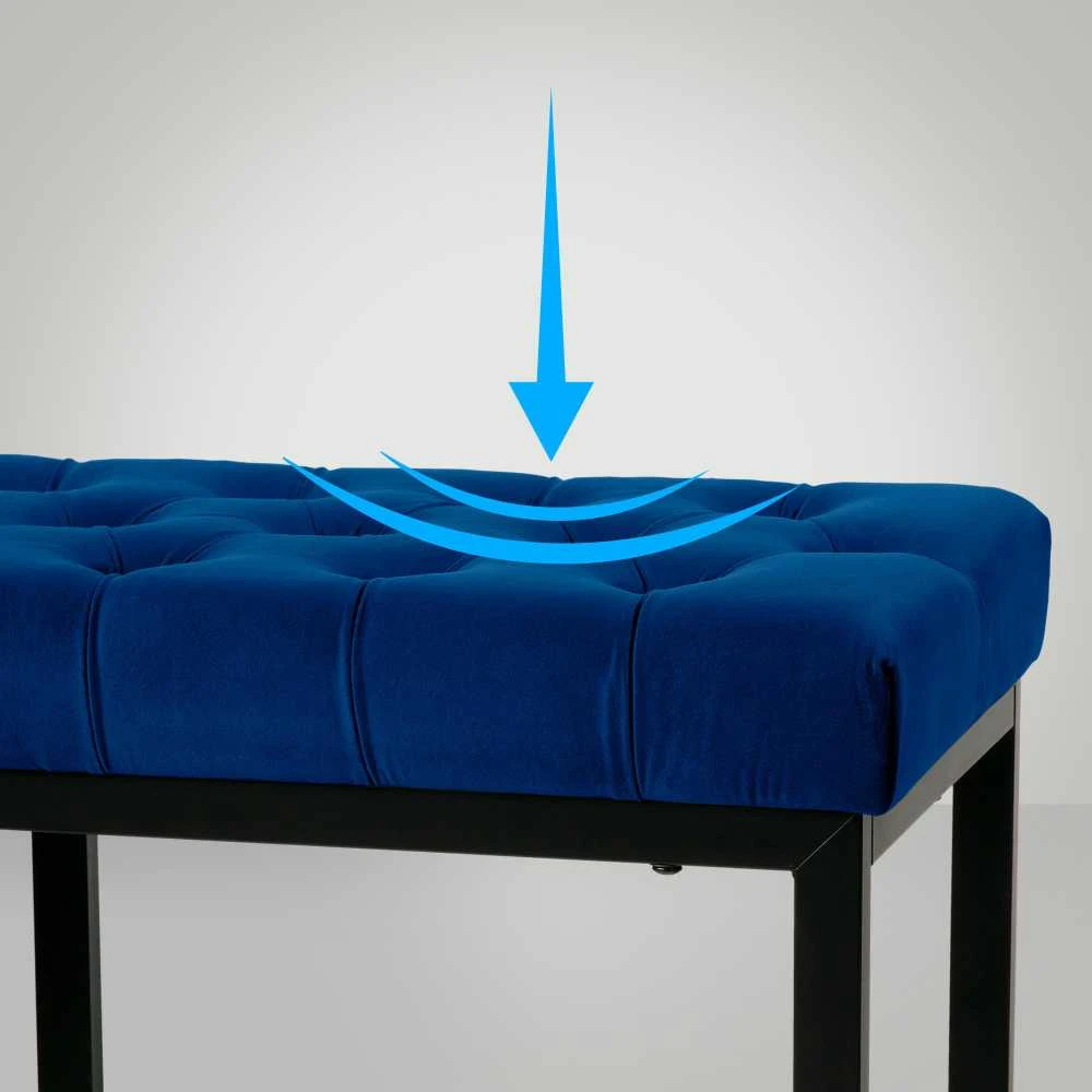 Clp Trading Sėdimoji suolelė „Polson“ iš juodo aksomo, 150 cm