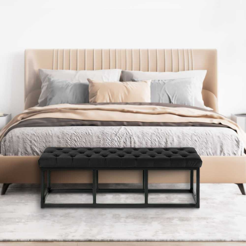 Mville Sėdimoji sofa Polson Velvet Juodas 120 cm