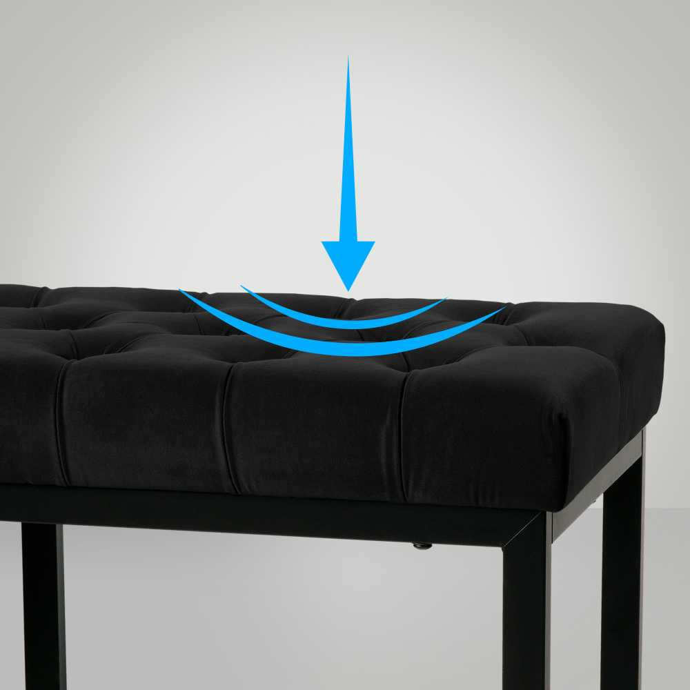 Mville Sėdimoji sofa Polson Velvet Juodas 120 cm