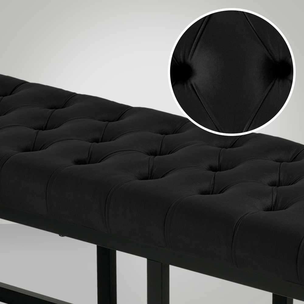 Mville Sėdimoji sofa Polson Velvet Juodas 120 cm