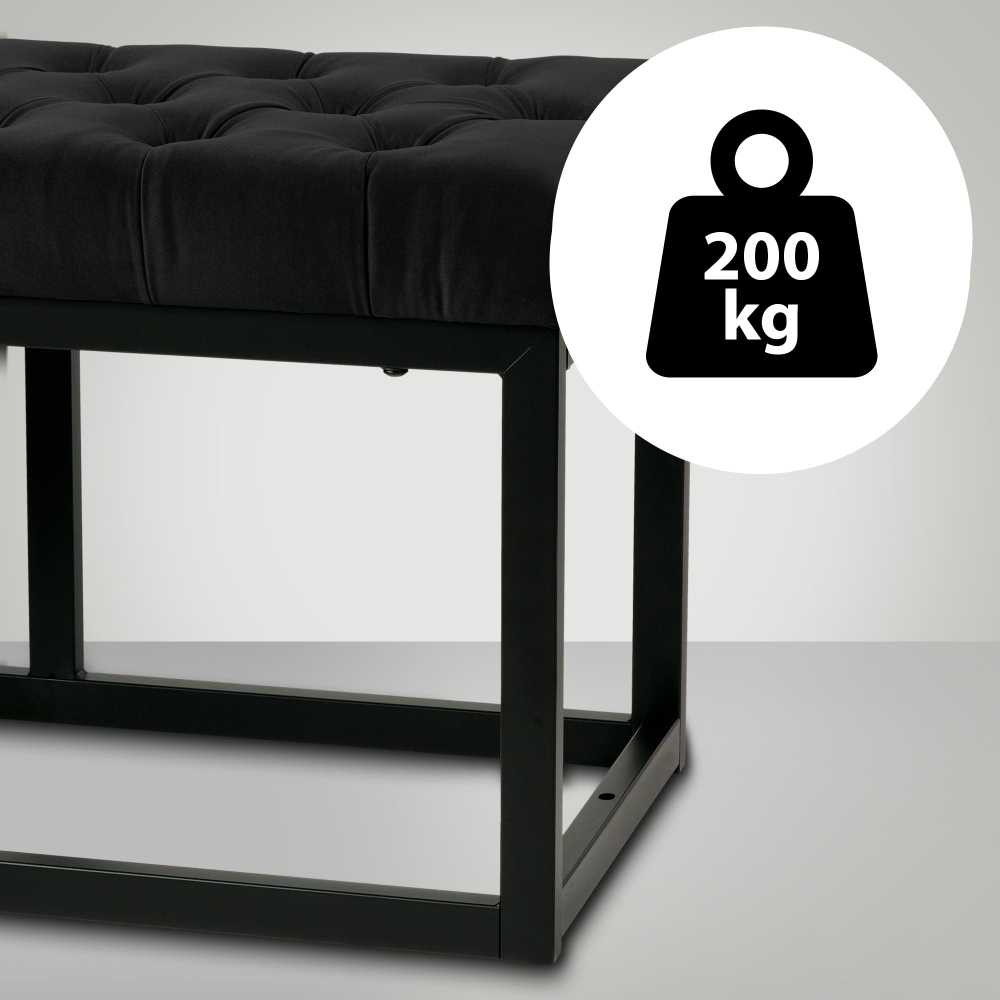 Mville Sėdimoji sofa Polson Velvet Juodas 120 cm