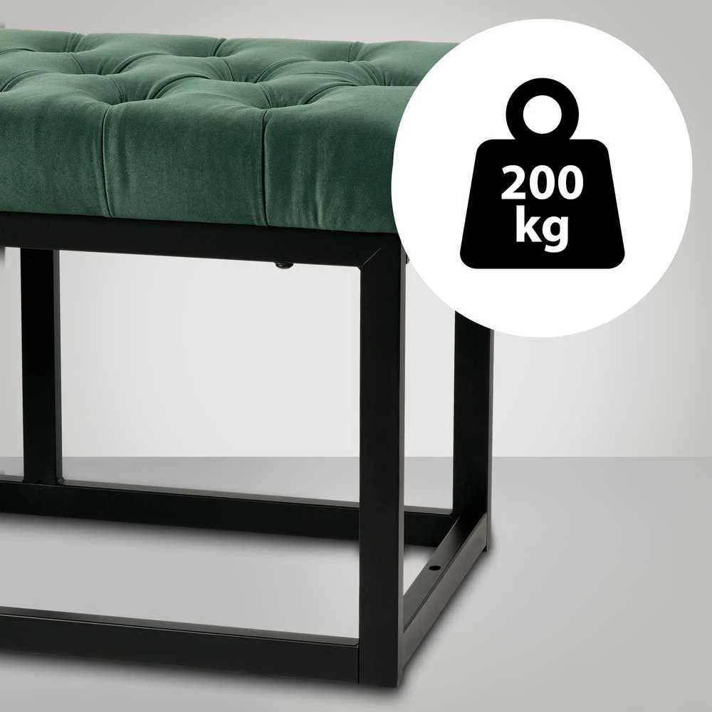 Mville Suoliukas CLP Polson, aksominis, žalias, 150 cm