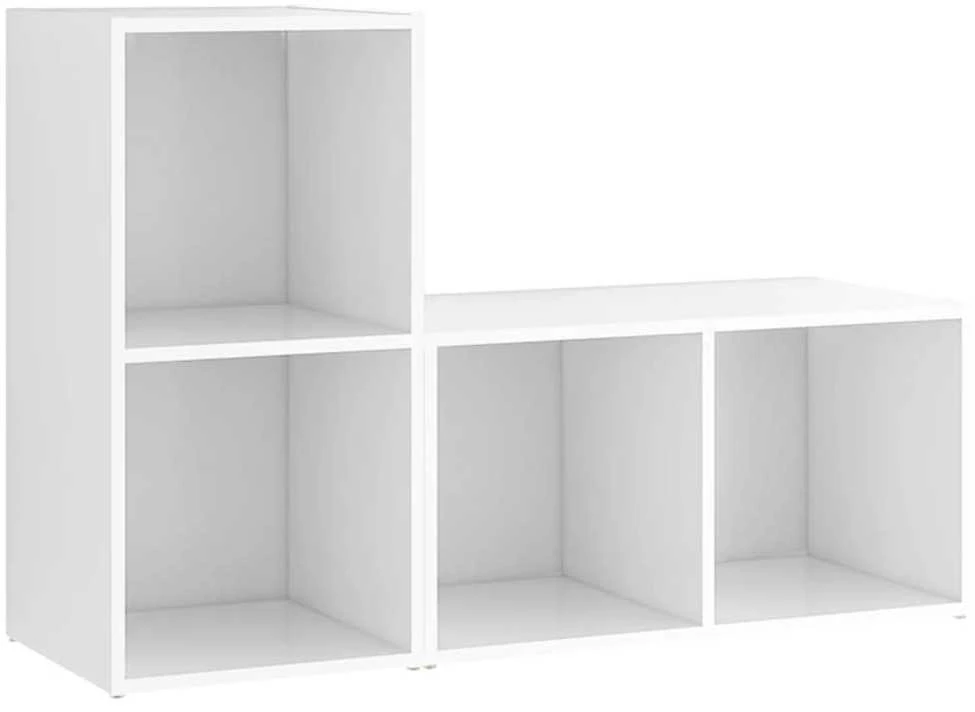 Televizoriaus spintelės, 2vnt., baltos, 72x35x36,5cm, mediena