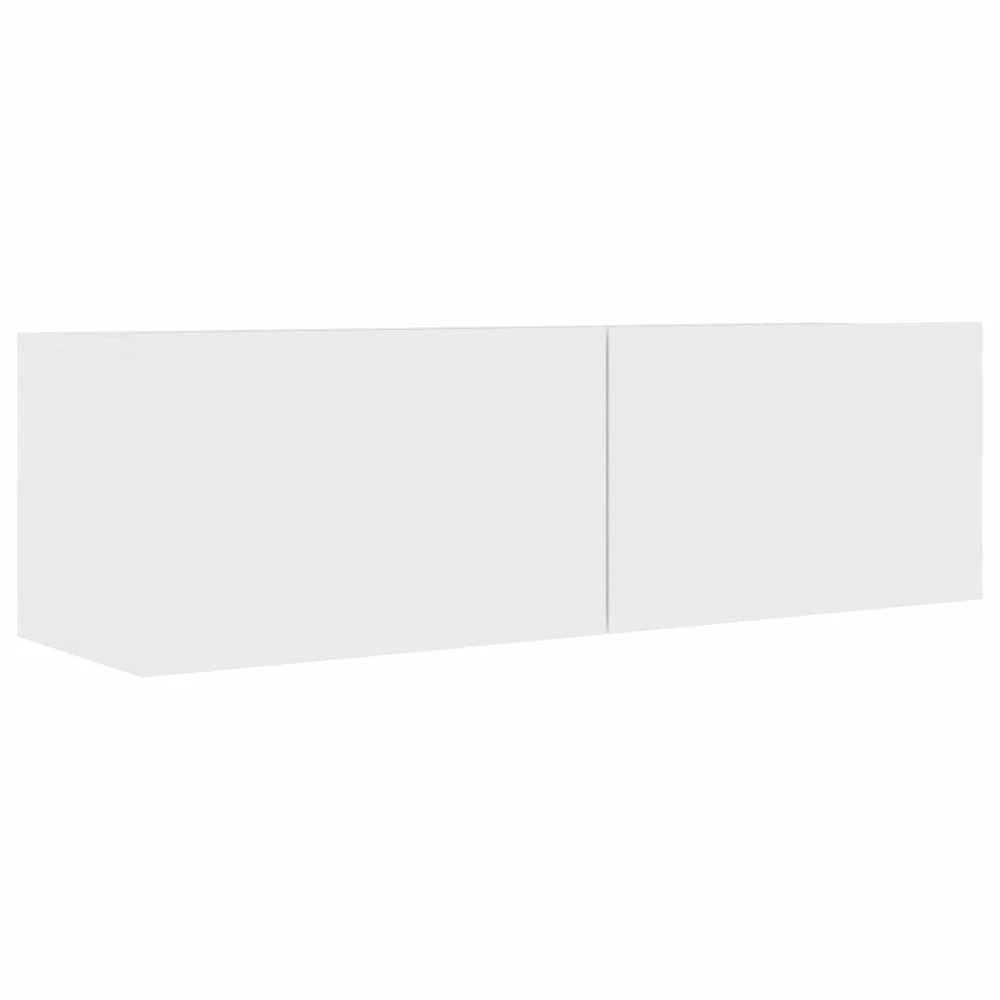 TV staliukas Televizoriaus spintelės, 4vnt., baltos, 100x30x30cm, mediena
