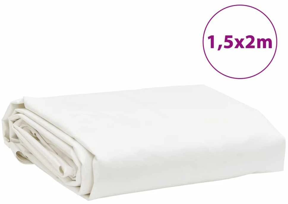 Tentas, baltos spalvos, 1,5x2m, 650g/m²