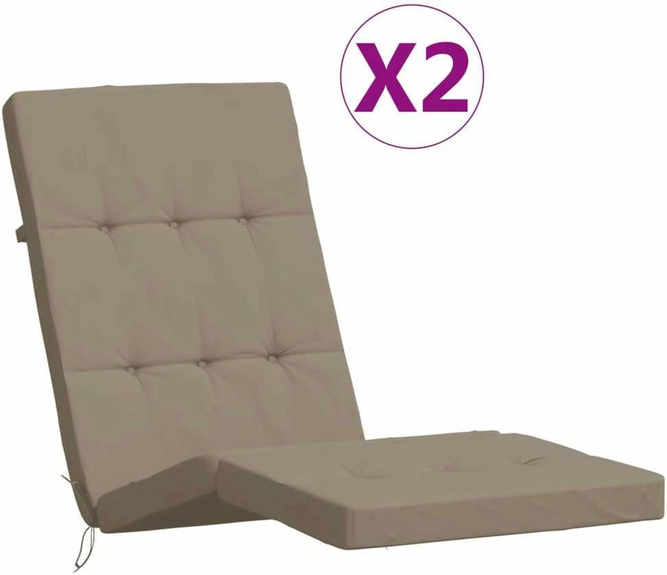 Terasos kėdės pagalvėlės, 2vnt., taupe, oksfordo audinys