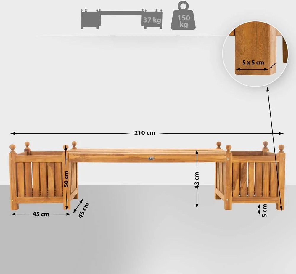 Mville Tiko medienos suoliukas Boston