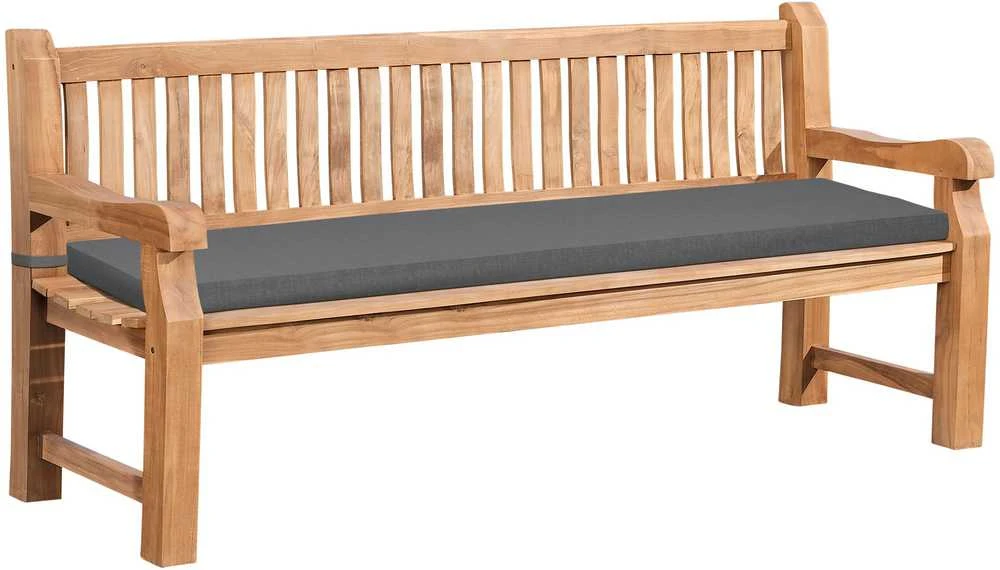 Mville Tiko medžio suoliukas „Jackson“ su sėdimąja pagalvėle, 200 cm, tiko spalva