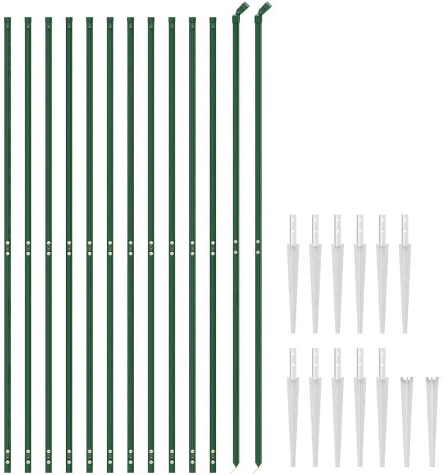 Tinklinė tvora su smaigais, žalios spalvos, 1,4x25m