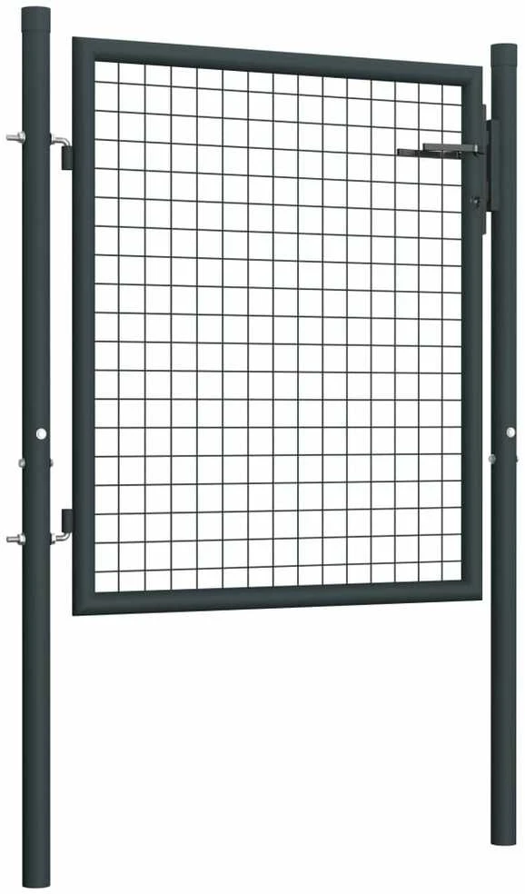 Tinkliniai sodo vartai, pilki, 100x125cm, galvanizuotas plienas