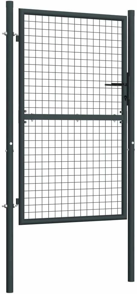 Tinkliniai sodo vartai, pilki, 100x250cm, galvanizuotas plienas