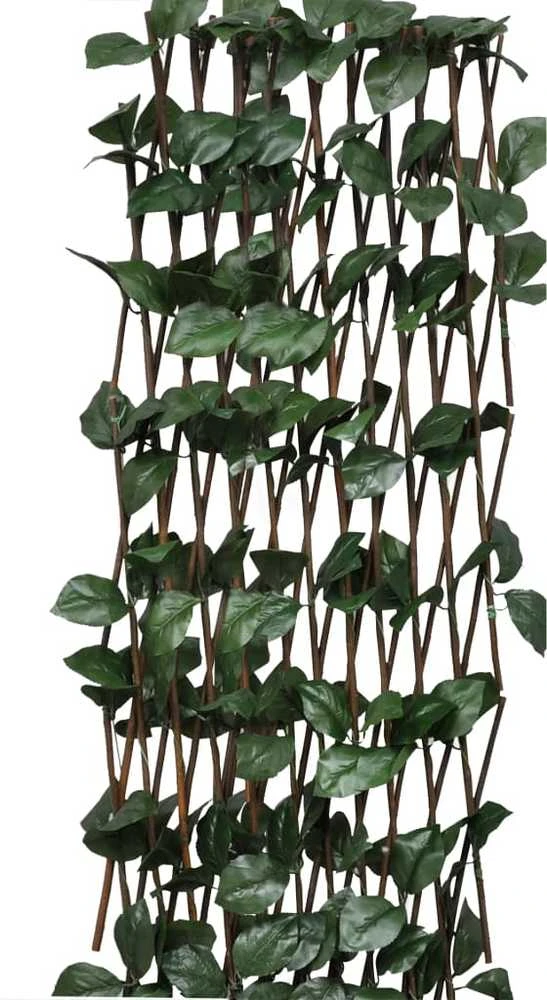 Treliažai-tvoros, 5vnt., 180x60cm, gluosnis, su lapais