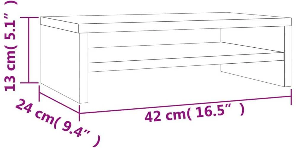 Monitoriaus stovas, betono, 42x24x13cm, apdirbta mediena