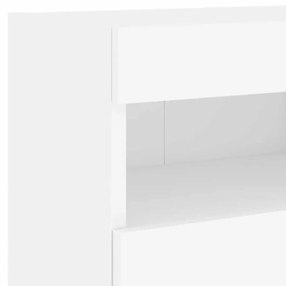 TV staliukas Sieninė TV spintelė su LED lemputėmis, balta, 40x30x40cm