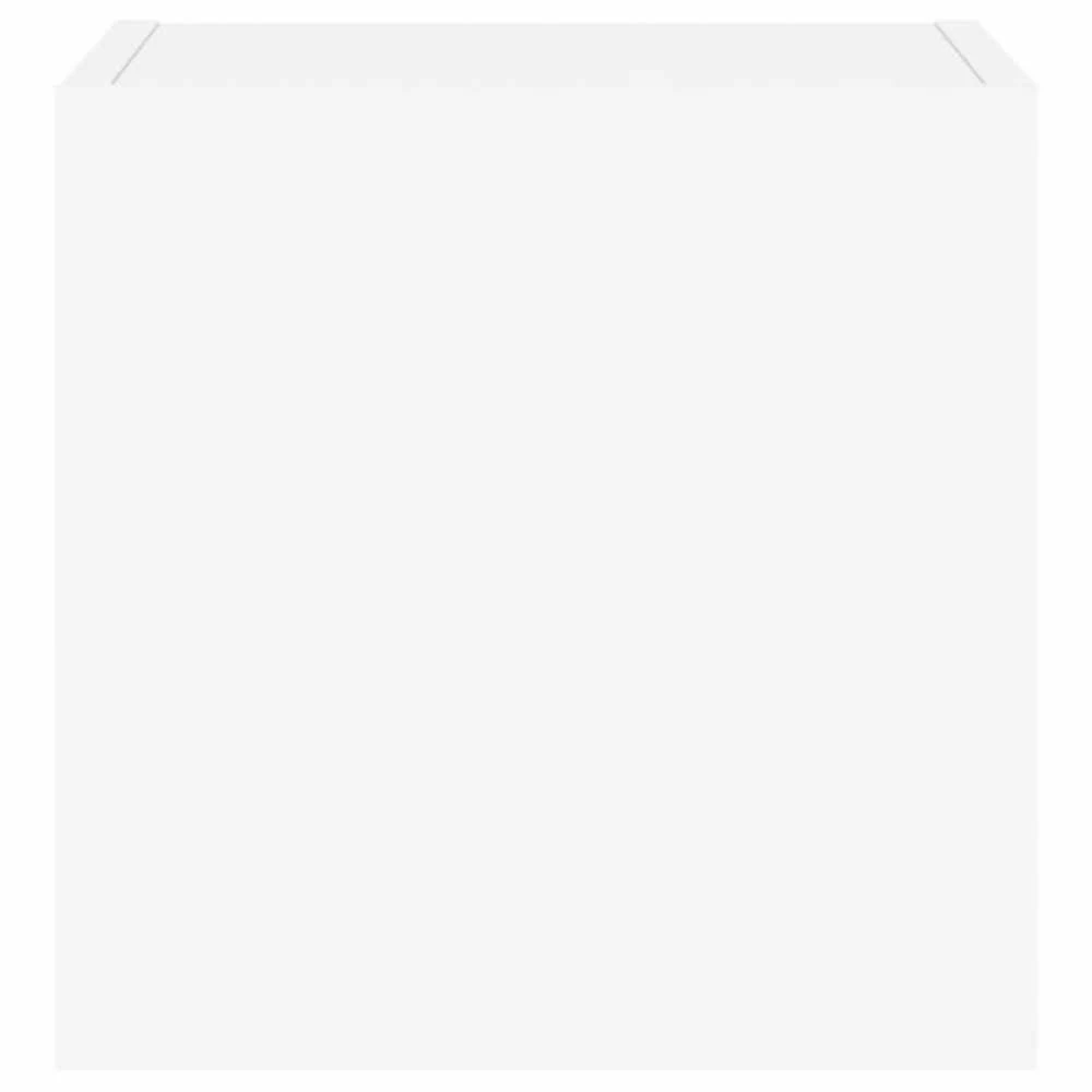 TV staliukas Sieninės TV spintelės su LED, 2vnt., baltos, 30,5x35x30cm