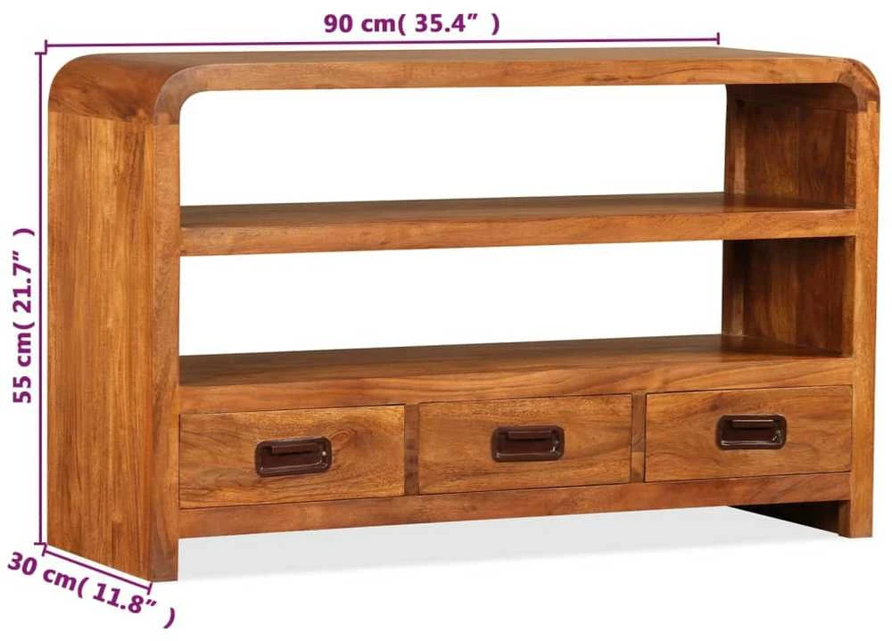 TV staliukas Televizoriaus spintelė, 90x30x55cm, akacijos medienos masyvas