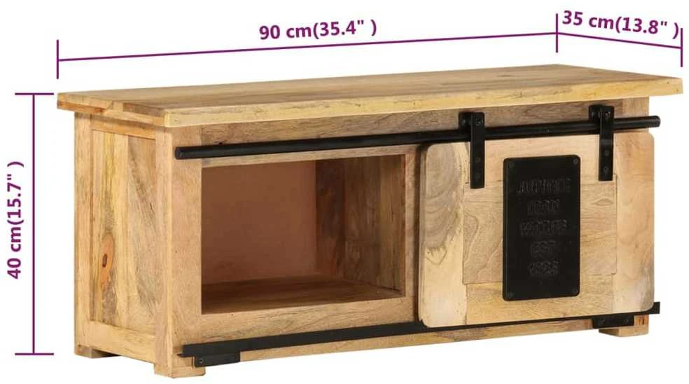 TV staliukas Televizoriaus spintelė, 90x35x40cm, mango medienos masyvas