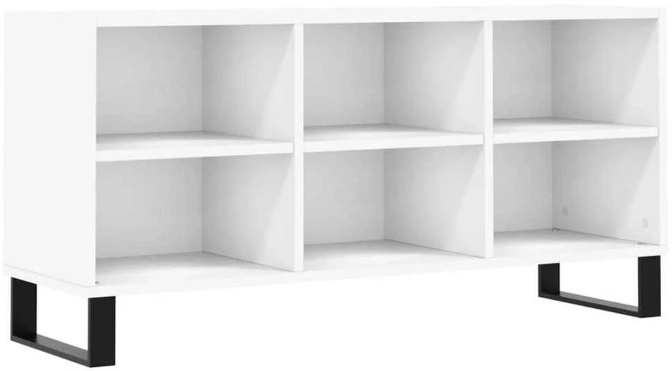 TV staliukas Televizoriaus spintelė, balta, 103,5x30x50cm, apdirbta mediena