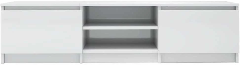 TV staliukas Televizoriaus spintelė, balta, 140x40x35,5cm, apdirbta mediena