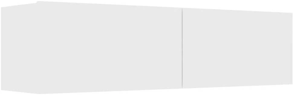 TV staliukas Televizoriaus spintelė, balta, 120x30x30cm, apdirbta mediena