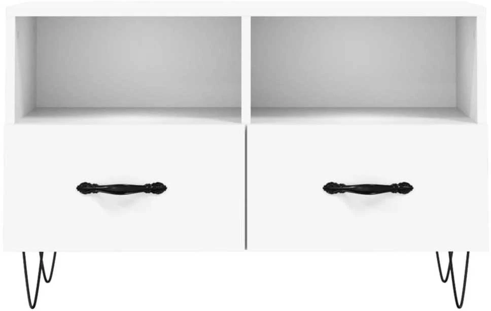 TV staliukas Televizoriaus spintelė, baltos spalvos, 80x36x50cm, mediena