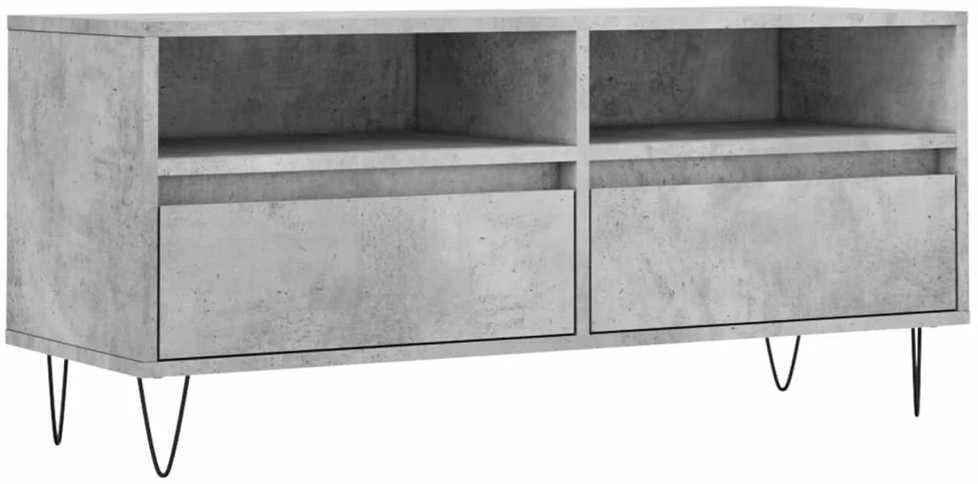 TV staliukas Televizoriaus spintelė, betono pilka, 100x34,5x44,5cm, mediena