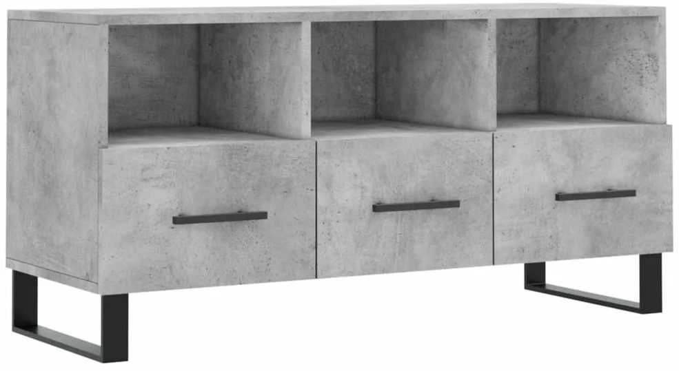 TV staliukas Televizoriaus spintelė, betono pilka, 102x36x50cm, mediena