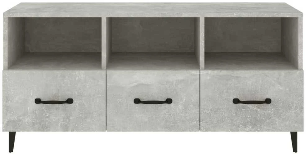 TV staliukas Televizoriaus spintelė, betono pilka, 102x35x50cm, mediena